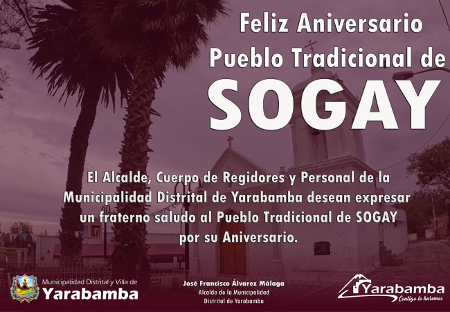 Feliz Aniversario Pueblo Tradicional de SOGAY